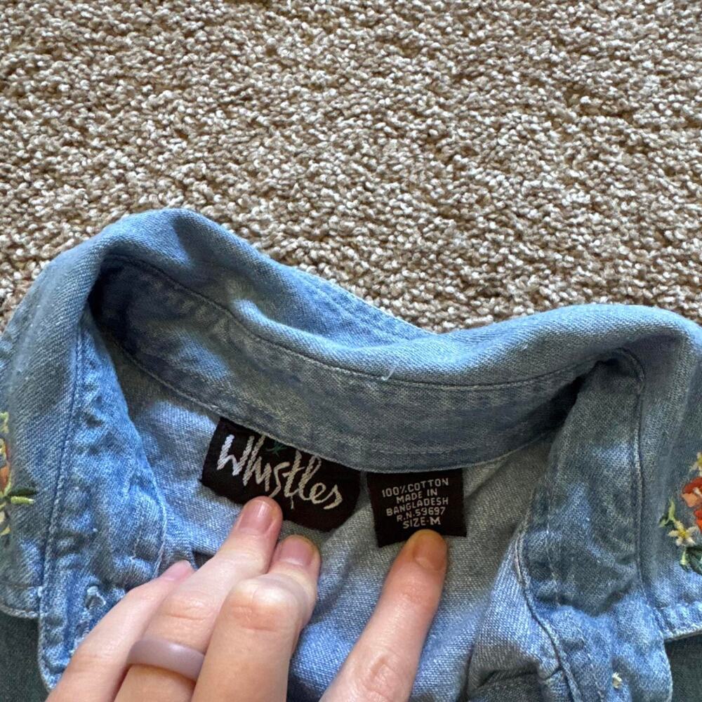Whistles blue denim vest with - Picture 2 of 5